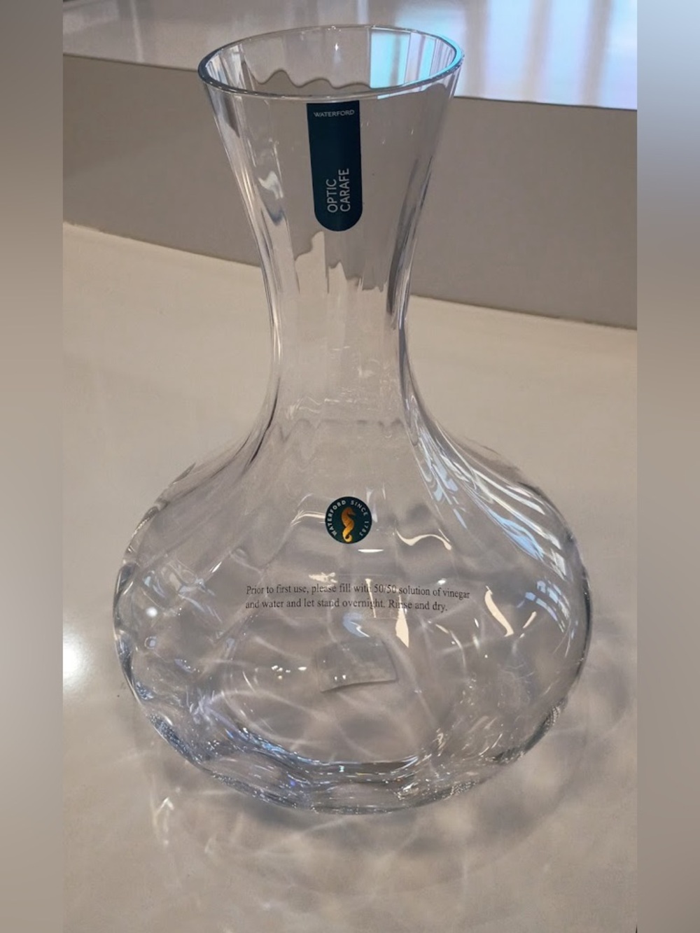 Waterford Elegance Optic Carafe, 32OZ, NEW